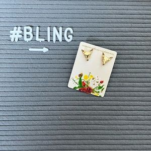 RARE NWOT Harrison Morgan + Heather Ross 14K Gold Plated Fox Earrings